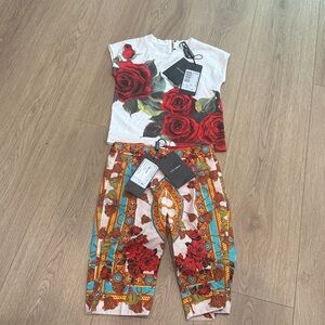 Dolce & Gabbana Kids Red and White Matching Set